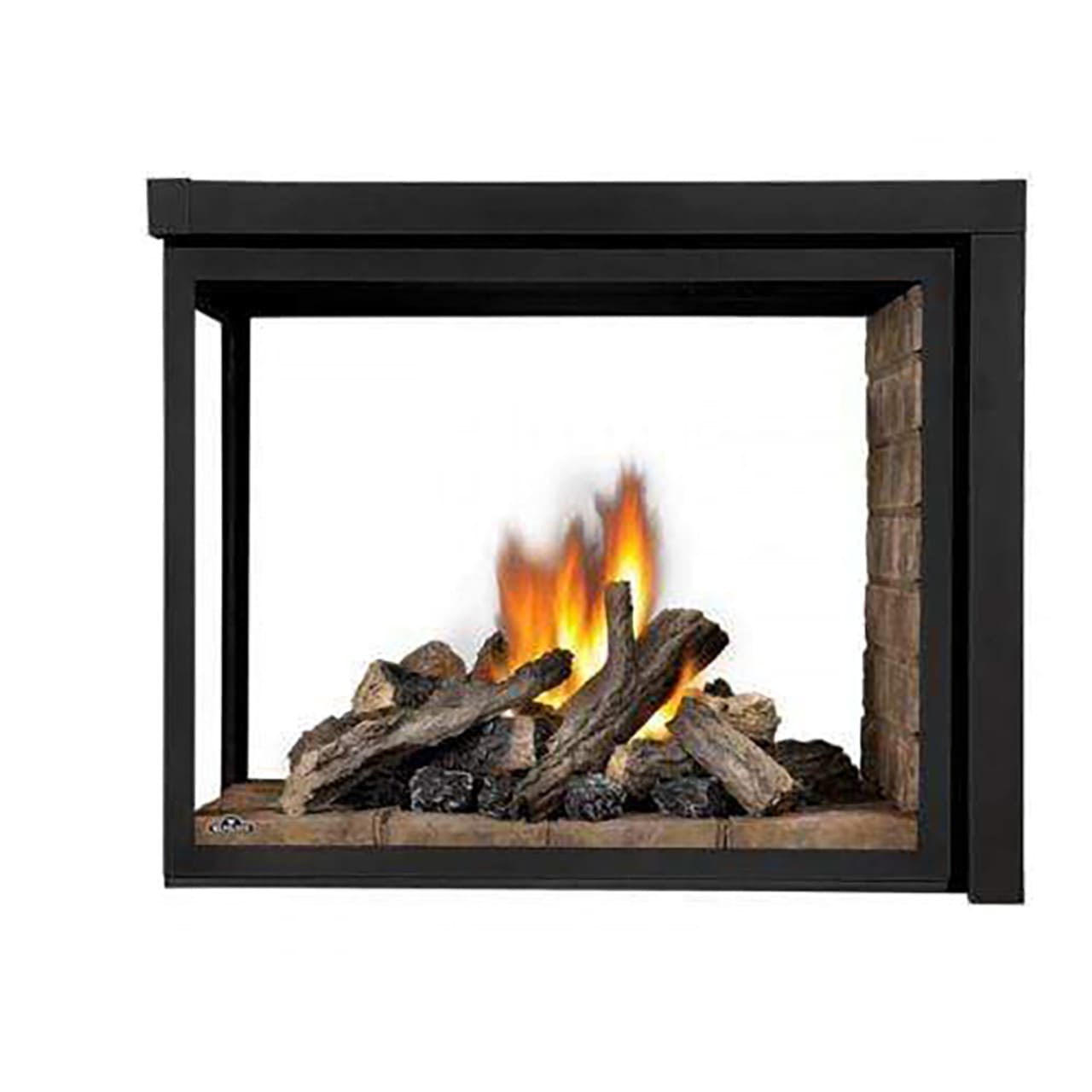 Napoleon Ascent 3-Sided Direct Vent Gas Fireplace w/ Log Set