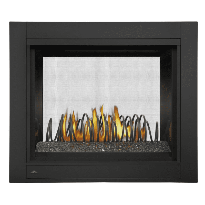 Napoleon Ascent See-Through Direct Vent Gas Fireplace w/ Glass Bed