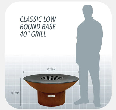 Arteflame Classic 40" Fire Pit - Low Round Base