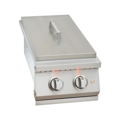 Kokomo Professional Double Side Burner with removable cover