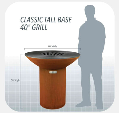 Arteflame Classic 40" Grill With A High Round Base